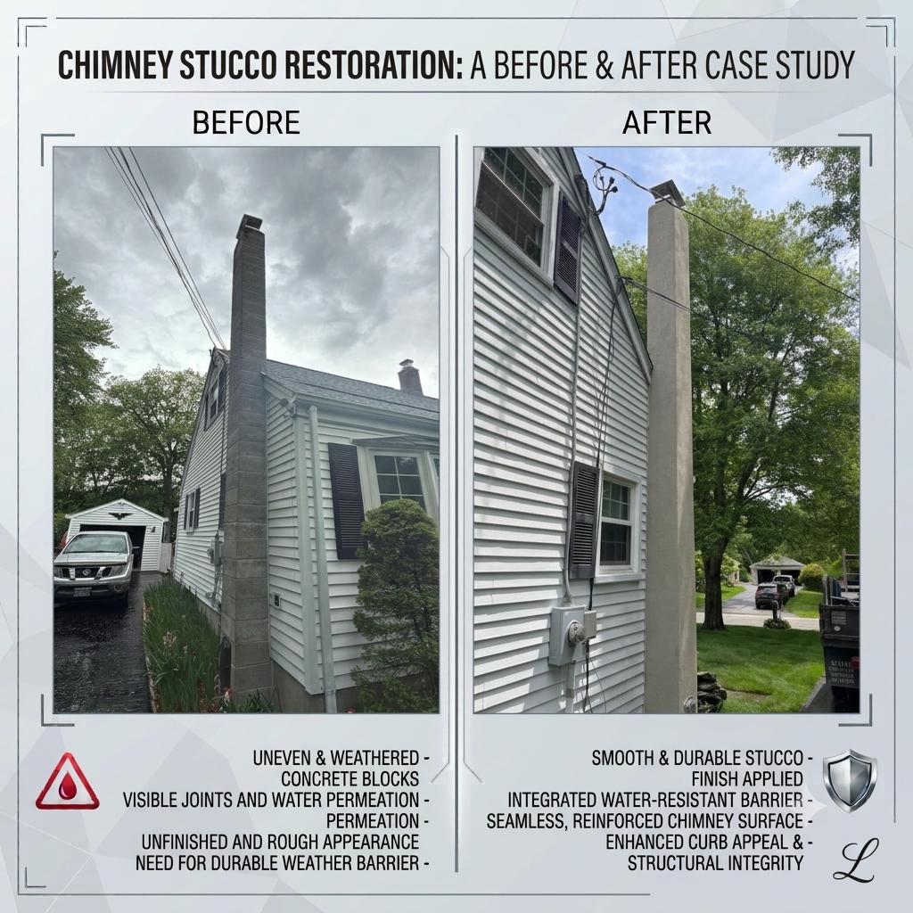 Chimney Stucco Restoration
